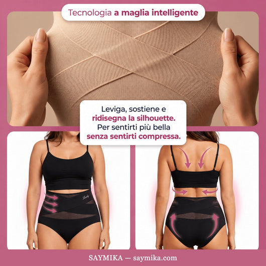Tecnologia a maglia intelligente: leviga, sostiene e ridisegna la silhouette senza comprimere