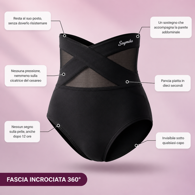 Slip Modellante Post Parto a Fascia Incrociata 360°