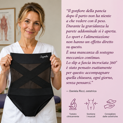 Slip Modellante Post Parto a Fascia Incrociata 360°