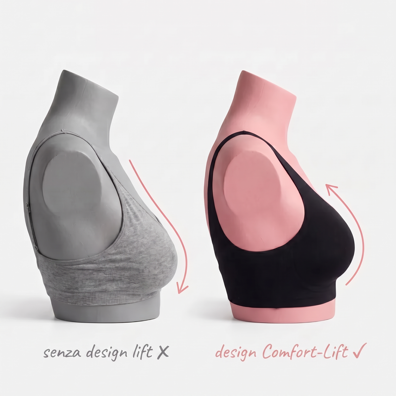 5. Con il design lift il seno prende una bella forma, invece di essere schiacciato